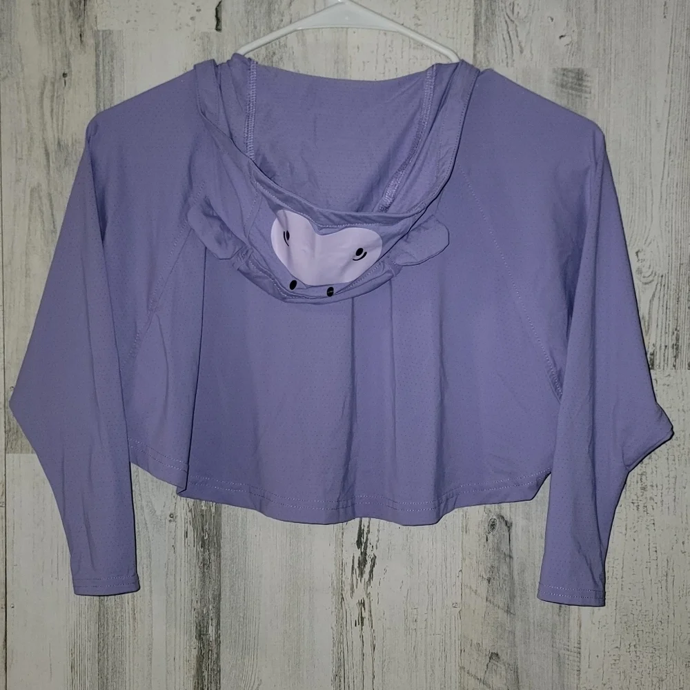 Hazel + Harper Girls Lavender Full Zip Swimsuit Cover Up Jacket